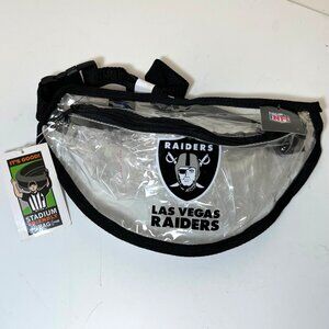 Raiders Las Vegas NFL Clear Fanny pack Zipper Team Logo Belt bag NWT